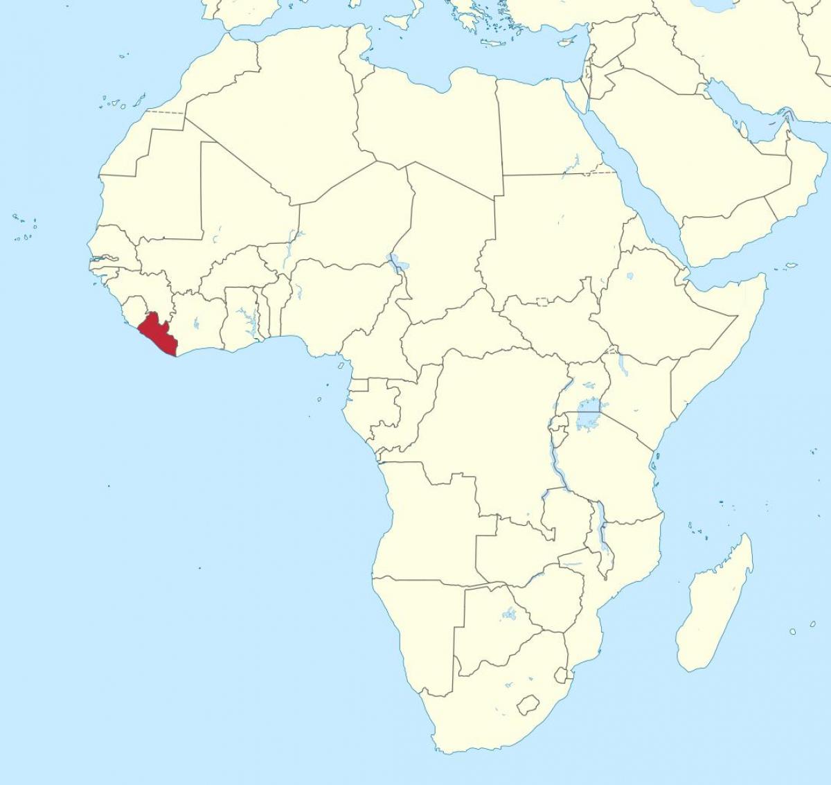 નકશો લાઇબેરિયા આફ્રિકા